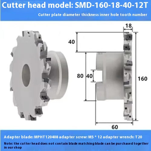 2079-CNC sleeve SMD side and face milling cutterhead CNC indexable chip SMC cutterhead T-slot grooving MPHT06 Shandong Denso Pricision Tools Co.,Ltd.